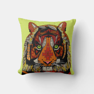 Cojín Decorativo chartreuse de tigre