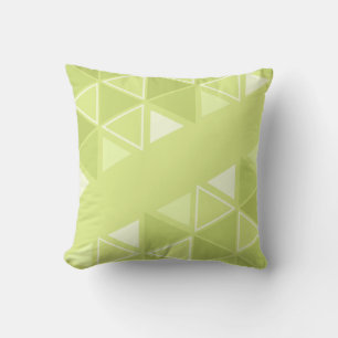 Cojín Decorativo Chartreuse de triángulos geométricos retro
