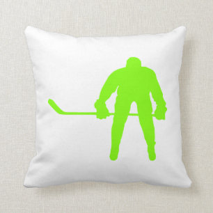 Cojín Decorativo Chartreuse, hockey verde neón