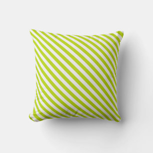 Cojín Decorativo Chartreuse y rayas blancas
