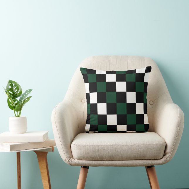 Cojín Decorativo Checkerboard Modern Preppy Checkers (Silla)