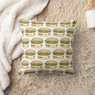 Cojín Decorativo Cheeseburger al vapor estilo de Connecticut