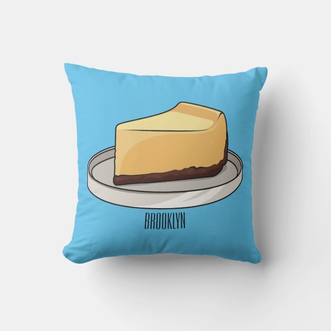Cojín Decorativo Cheesecake cartoon illustration  (Anverso)