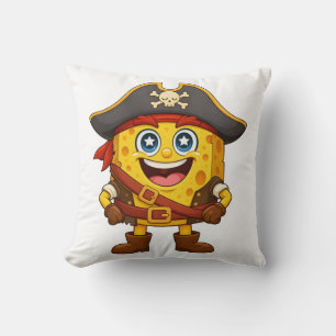 Cojín Decorativo CheeseSunny Pirata – Camiseta Kawaii Adorable