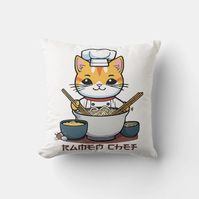 Cojín Decorativo Chef de Ramen (Anverso)