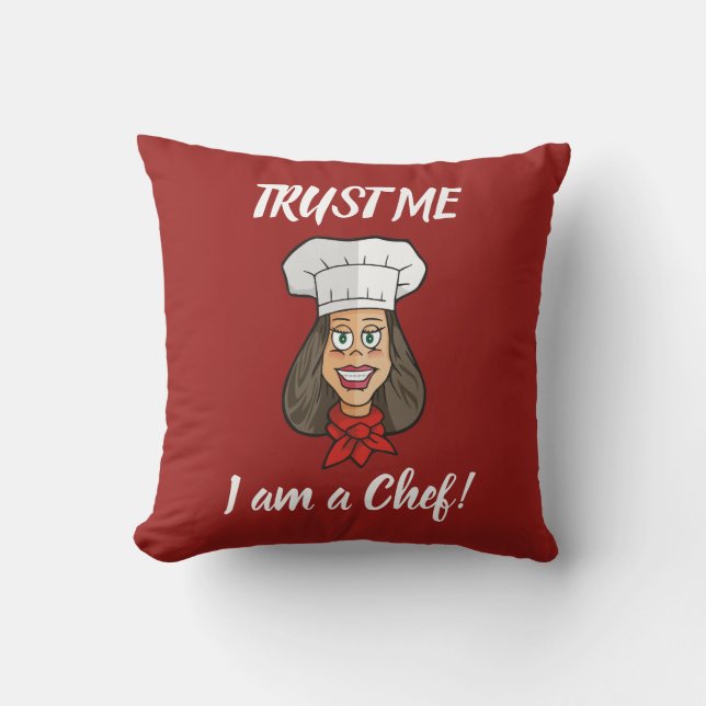 Cojín Decorativo Chef femenino (Anverso)