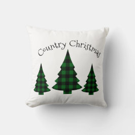 Cojín Decorativo Cheque de búfalo Navidades del país de vacaciones 