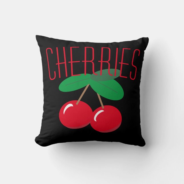 Cojín Decorativo Cherries Fruit Red (Anverso)