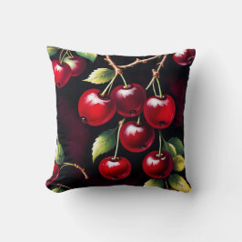 Cojín Decorativo Cherries Rojas Retro