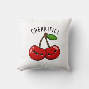 Cojín Decorativo Cherrific Juego de Palabras Cereza Roja Divertida 