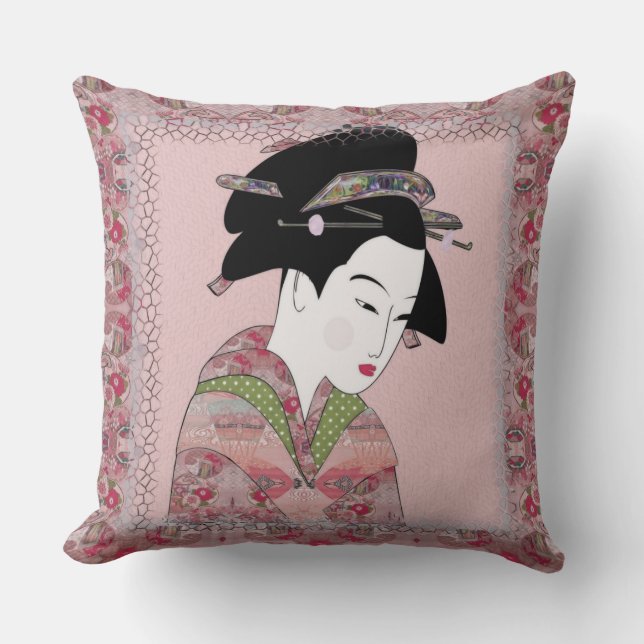 Cojín Decorativo Cherry Blossom Geisha (Anverso)