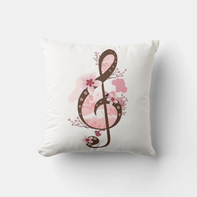 Cojín Decorativo Cherry Blossom Music (Anverso)