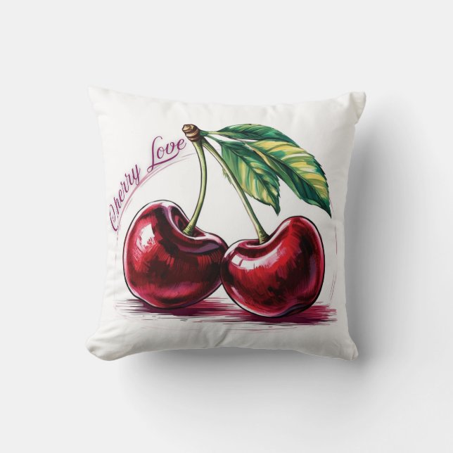 Cojín Decorativo Cherry Love Cushion (Anverso)