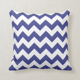 Cojín Decorativo Chevron 1 azul real