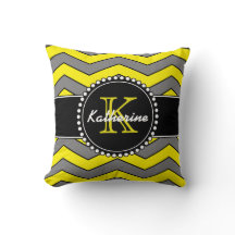 Chevron amarillo y gris, personalizado, con
