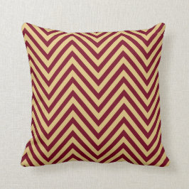 Cojín Decorativo Chevron - arena burdeos