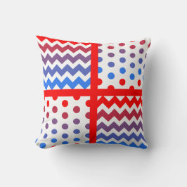 Cojín Decorativo Chevron blanco/multicolor/Cojín decorativo Polkado