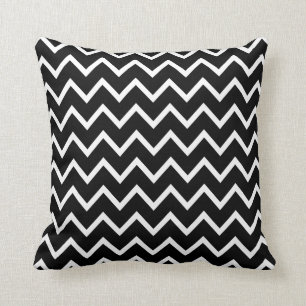 Cojín Decorativo Chevron blanco y negro decorativo
