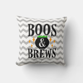 Cojín Decorativo Chevron Boos and Brews Halloween
