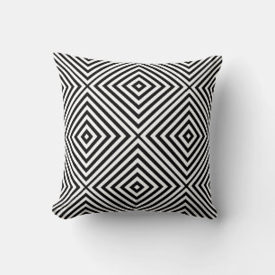 Cojín Decorativo Chevron Diamante Negro