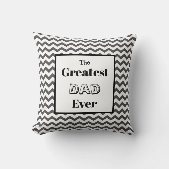 Cojín Decorativo Chevron Greatest Dad Old Cushion (Anverso)