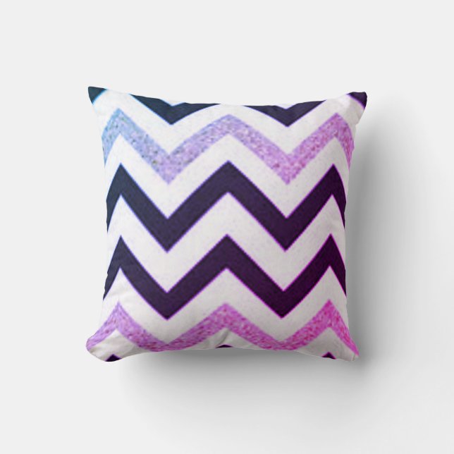 Cojín Decorativo Chevron Purple (Anverso)