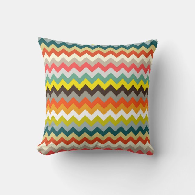 Cojín Decorativo chevron retro (Anverso)