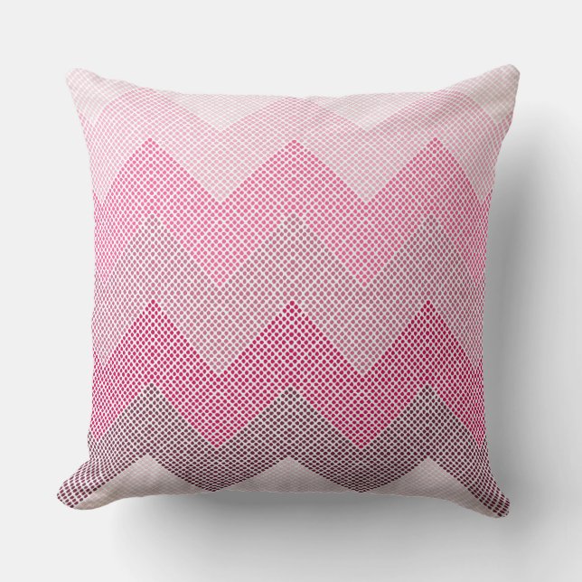 Cojín Decorativo Chevron rosa (Anverso)
