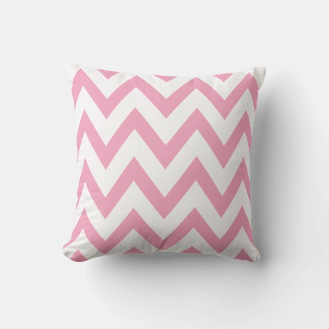 Cojín Decorativo Chevron rosa (Anverso)