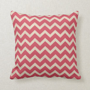 Cojín Decorativo Chevron sandía rosa