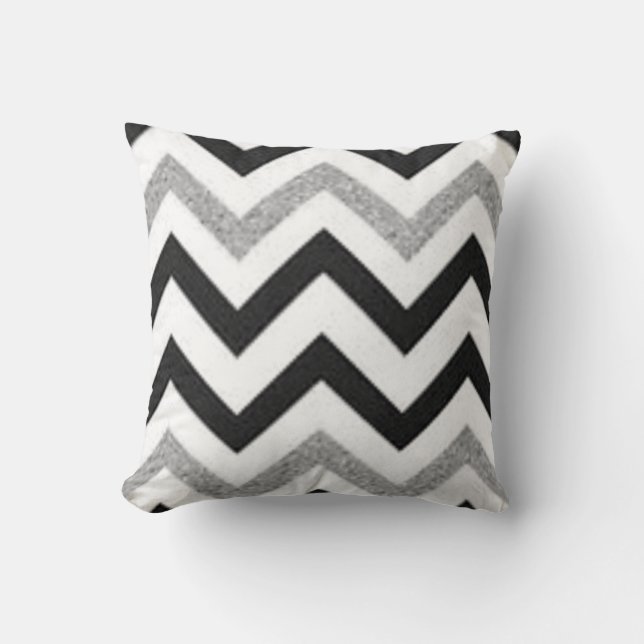 Cojín Decorativo Chevron Silver (Anverso)