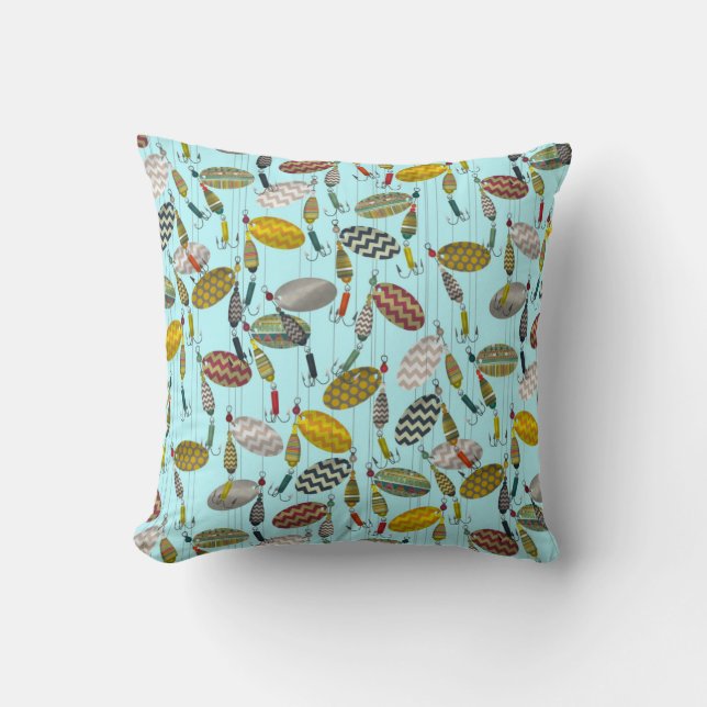 Cojín Decorativo chevron spinners blue (Anverso)