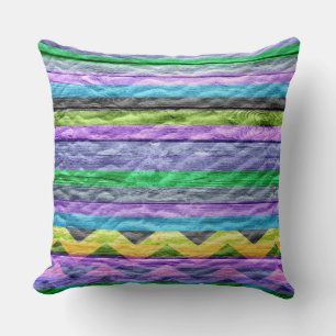 Cojín Decorativo Chevron Stripe Modern Wood #2