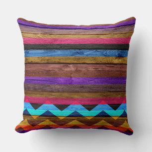 Cojín Decorativo Chevron Stripe Modern Wood #9
