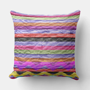 Cojín Decorativo Chevron Stripe Moderno Wood #6
