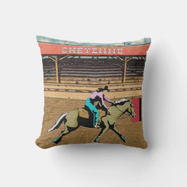 Cojín Decorativo Cheyenne Rodeo Chowgirl Barrel Carreras Pillow