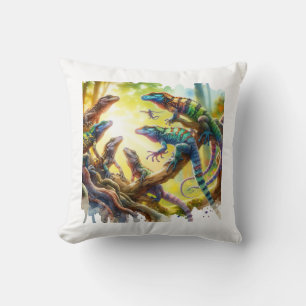 Cojín Decorativo Chiapas Giant Anole 030624AREF115 - Watercolor