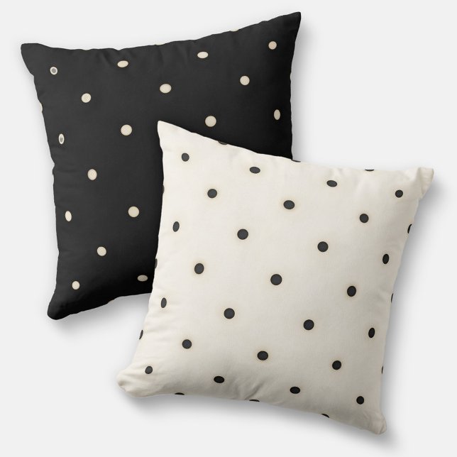 Cojín Decorativo Chiaroscuro Polka Dots Reversibles de 2 lados (Flip the pillow to for a different look)