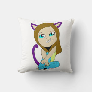 Cojín Decorativo chibi catgirl
