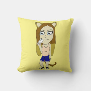 Cojín Decorativo Chibi Catgirl