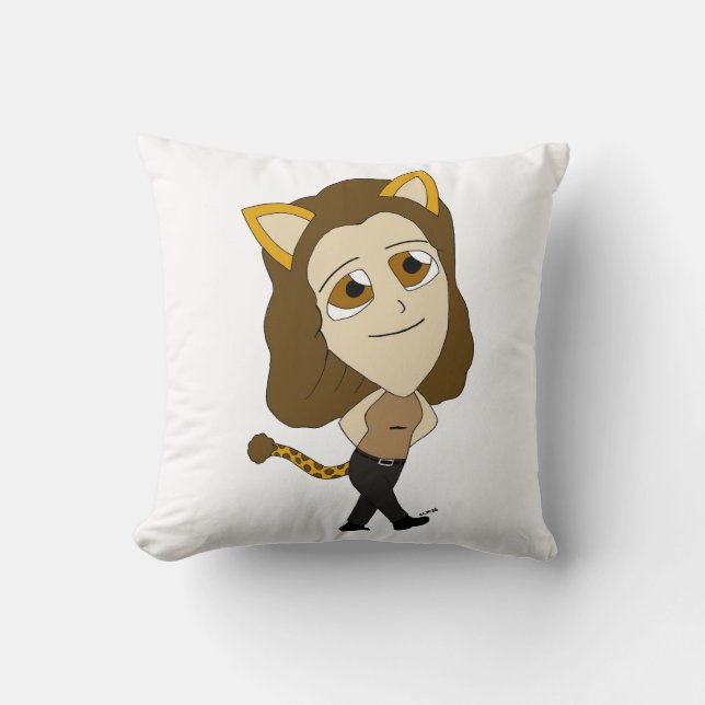 Cojín Decorativo chibi catgirl (Anverso)