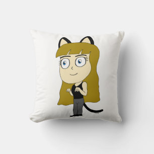 Cojín Decorativo chibi catgirl