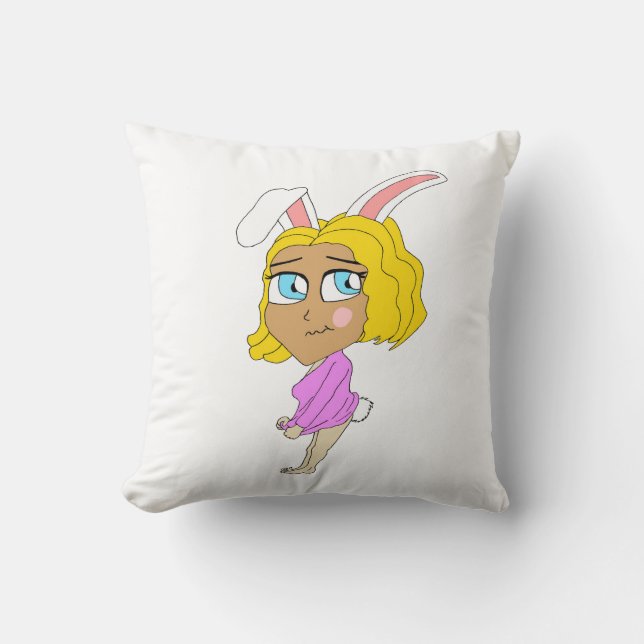 Cojín Decorativo chibi conejita (Anverso)