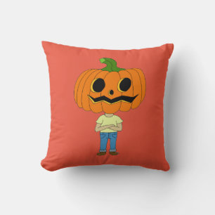 Cojín Decorativo chibi de cabeza de calabaza
