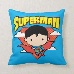 Cojín Decorativo Chibi Superman Polka Dot Shield y Name