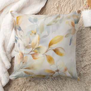 Cojín Decorativo Chic Acuarela Amarillo Crema Azul