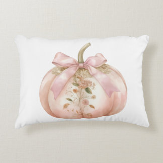 Cojín Decorativo Chic Deslucido Floral Calabaza Coqueta Otoño Rosa