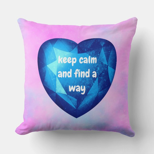 Cojín Decorativo Chic fresh blue Diamond quote affirmation  (Anverso)