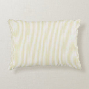 Cojín Decorativo Chic Mantequilla Amarillo Rayas  
