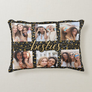 Cojín Decorativo Chic Mejores Amigas Mejores Amigas Colage de Fotos